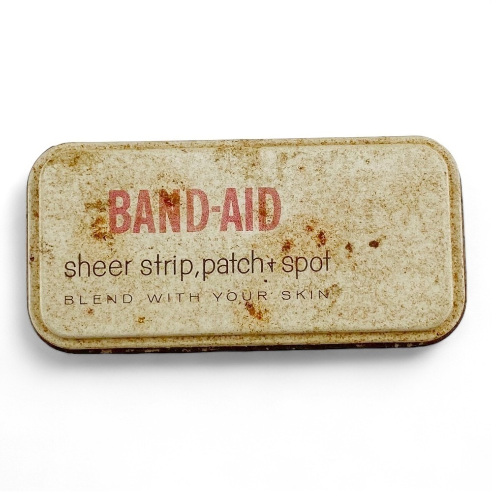 Vintage Johnson & Johnson Band-Aid Sheer Strips Tin Box Woman in Black Dress - Picture 5 of 7